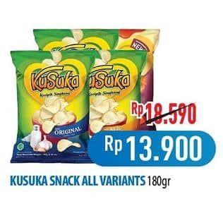Promo Harga Kusuka Keripik Singkong All Variants 180 gr - Hypermart