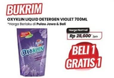 Promo Harga Bukrim Oxy Klin Liquid Violet Scent 700 ml - Carrefour