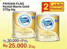 Promo Harga FRISIAN FLAG Susu Kental Manis Gold 370 gr - Indomaret