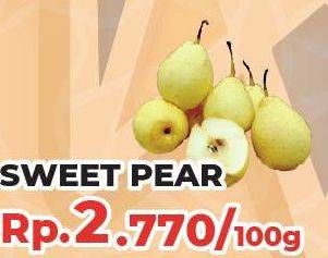 Promo Harga Pear Sweet All Variants per 100 gr - Yogya