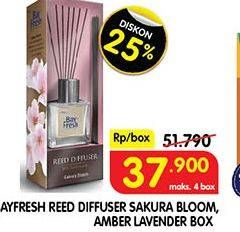 Promo Harga BAYFRESH Reed Diffuser Regular Amber Lavender, Sakura Bloom 30 ml - Superindo