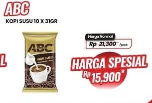 Promo Harga ABC Kopi Susu per 10 sachet 30 gr - Carrefour