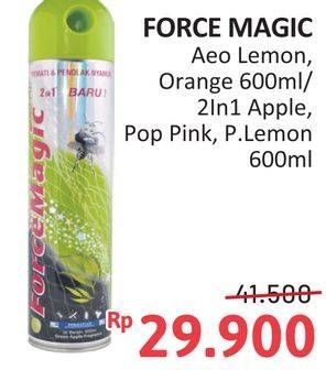 Promo Harga Force Magic Insektisida Spray Lemon, Orange, Green Apple, Pop Pink Fresh, Pop Lemon 600 ml - Alfamidi