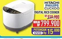 Promo Harga Hitachi/Philips/Cuckoo Digital Rice Cooker  - Hypermart