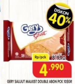 Promo Harga Gery Malkist Saluut Double Abon 105 gr - Superindo