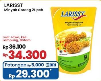 Promo Harga Larisst Minyak Goreng 2000 ml - Indomaret