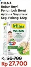 Promo Harga Milna Bubur Bayi Wgain Ayam Kacang Polong 120 gr - Indomaret