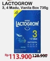 Lactogrow 3, 4 Madu, Vanilla Box 735g