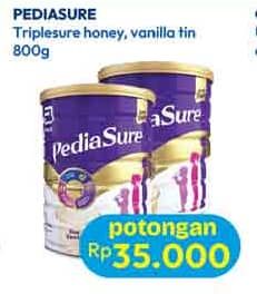 Promo Harga Pediasure Triplesure Madu, Vanila 800 gr - Hypermart