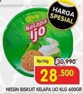 Promo Harga NISSIN Coconut Biscuits Kelapa Ijo 600 gr - Superindo
