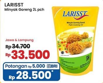 Promo Harga Larisst Minyak Goreng 2000 ml - Indomaret