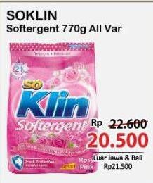 Promo Harga So Klin Softergent All Variants 770 gr - Alfamart