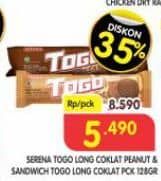 Promo Harga Serena Togo Biskuit Cokelat Peanut, Chocolate 128 gr - Superindo