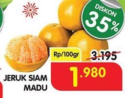 Promo Harga Jeruk Siam Madu per 100 gr - Superindo