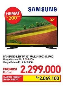 Promo Harga SAMSUNG UA32N4003 LED TV 32"  - Carrefour