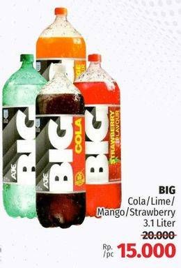 Promo Harga Aje Big Cola Minuman Soda Cola, Lime, Mango, Strawberry 3100 ml - Lotte Grosir