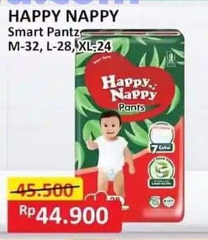 Promo Harga Happy Nappy Smart Pantz Diaper M32, L28, XL24 24 pcs - Alfamart