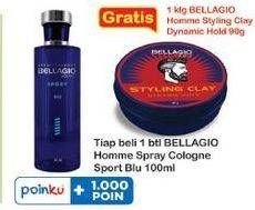 Promo Harga Bellagio Sport Spray Cologne Blu 100 ml - Indomaret