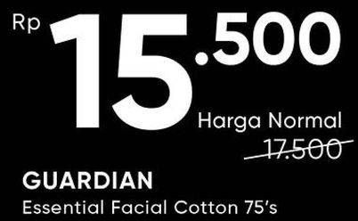 Promo Harga GUARDIAN Facial Cotton 75 gr - Guardian