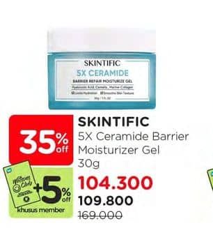 Promo Harga Skintific 5x Ceramide Barrier Moisture Gel 30 gr - Watsons