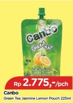Promo Harga Canbo Drink Green Tea Jasmine Lemon 225 ml - TIP TOP