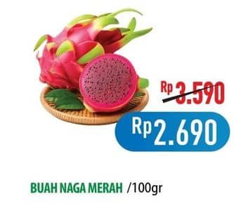 Promo Harga Buah Naga Merah per 100 gr - Hypermart