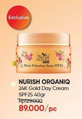 Promo Harga NURISH ORGANIQ 24K Gold Moisturizing Day Cream SPF25 40 ml - Guardian