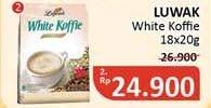 Promo Harga Luwak White Koffie Original per 18 sachet 20 gr - Alfamidi