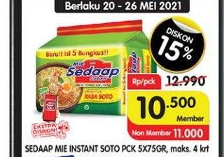 Promo Harga SEDAAP Mie Kuah Soto 75 gr - Superindo