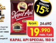 Promo Harga Kapal Api Kopi Bubuk Special 150 gr - Superindo
