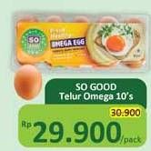 Promo Harga So Good Telur Omega 10 pcs - Alfamidi