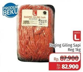 Promo Harga CHOICE L Daging Giling Sapi Reguler 1 kg - Lotte Grosir