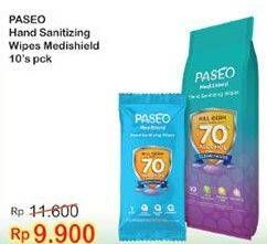Promo Harga PASEO MediShield Hand Sanitizing Wipes 10 sheet - Indomaret