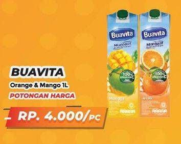Promo Harga Buavita Fresh Juice Mango, Orange 1000 ml - Yogya
