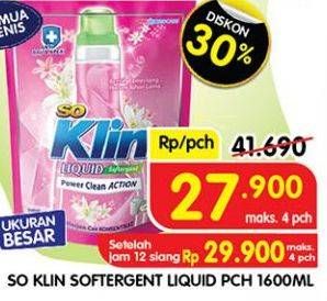 Promo Harga So Klin Liquid Detergent 1600 ml - Superindo