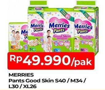 Promo Harga Merries Pants Good Skin L30, S40, XL26, M34 26 pcs - TIP TOP