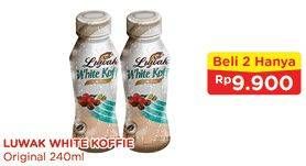 Promo Harga Luwak White Koffie Ready To Drink Original per 2 botol 240 ml - Alfamart
