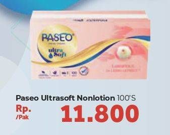 Promo Harga PASEO Facial Tissue Non Lotion 100 pcs - Carrefour