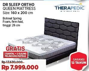 Promo Harga Therapedic Dr Sleep Orthopedic Bed Set Queen 160x200cm  - COURTS