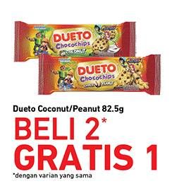 Promo Harga DUETO Chocochips Coconut, Peanut 82 gr - Carrefour