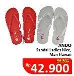 Promo Harga ANDO Sandal Ladies Nice, Man Hawaii  - Alfamidi