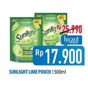 Promo Harga Sunlight Pencuci Piring Jeruk Nipis 100 1500 ml - Hypermart