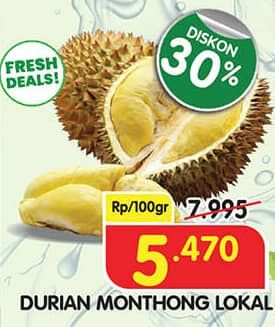 Promo Harga Durian Monthong Lokal  - Superindo