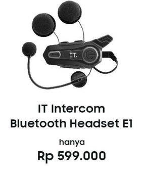 Promo Harga IT. Intercom Bluetooth E1  - Erafone