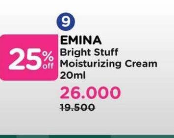 Promo Harga Emina Bright Stuff Moisturizing Cream 20 ml - Watsons