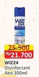 Promo Harga WIZ 24 Disinfecting Spray and Clean All Surface 300 ml - Alfamart