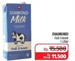 Promo Harga DIAMOND Milk UHT Full Cream 1 ltr - Lotte Grosir