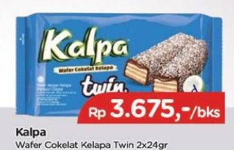 Promo Harga KALPA Wafer Cokelat Kelapa Twin 48 gr - TIP TOP