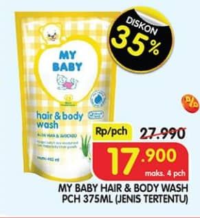 Promo Harga My Baby Hair & Body Wash 400 ml - Superindo