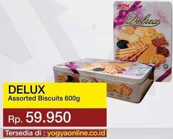Promo Harga ASIA Delux Assorted Biscuit 600 gr - Yogya